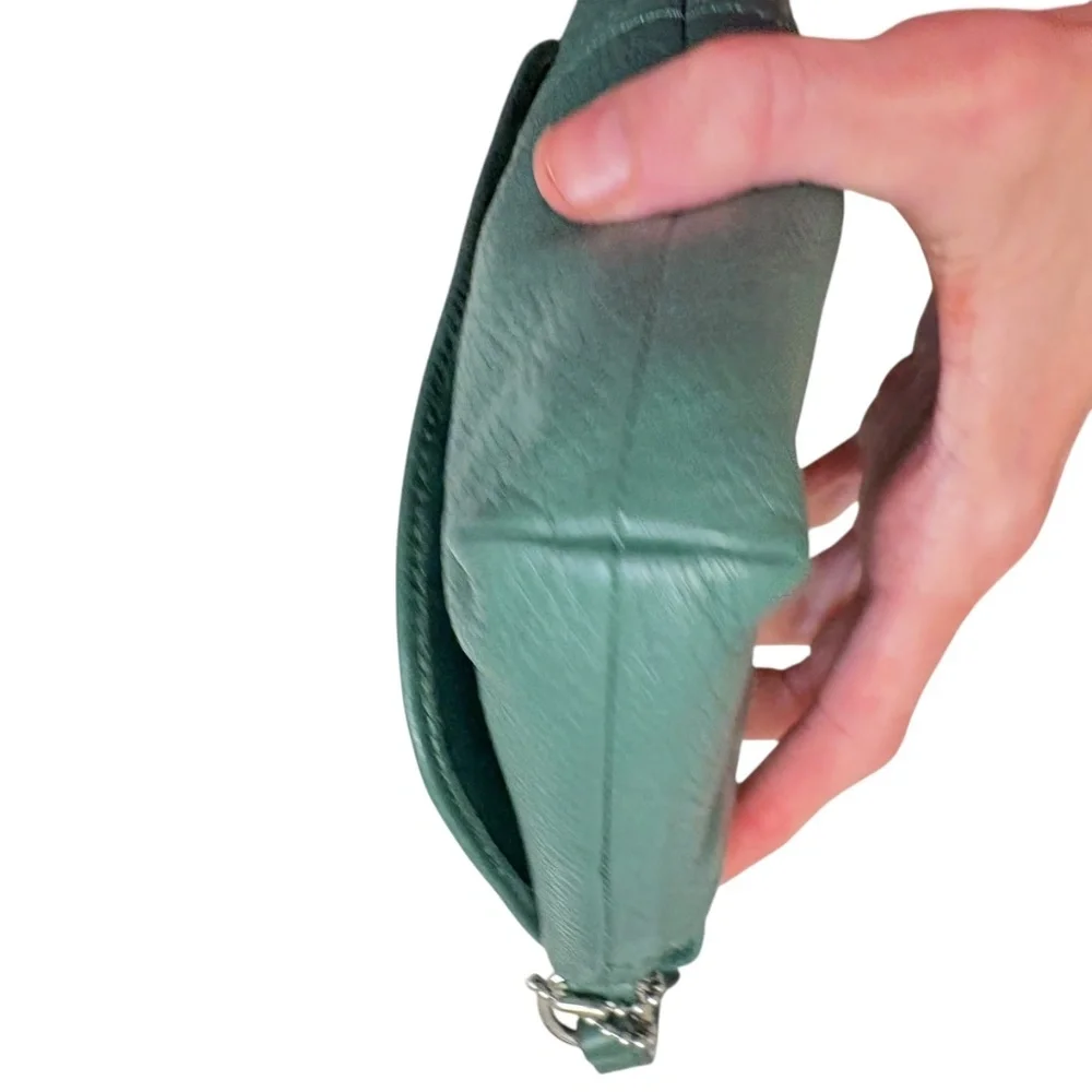 Coach green pebbled leather mini bag